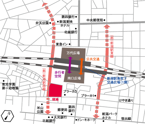 新潟駅周辺の整備イメージ図